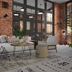 salon w stylu loft